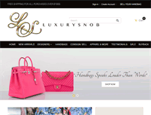 Tablet Screenshot of luxurysnob.com